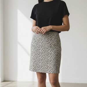 J. Crew Vineyard Leaf Pattern Pencil Skirt - Size 10